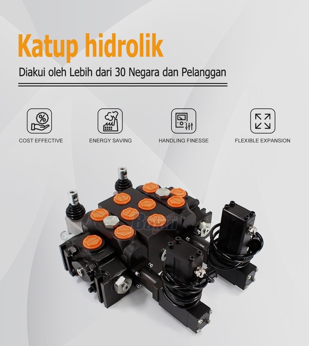 DCV200 Series Electric Motor Driven 2 Spool Sectional Hydraulic Valve